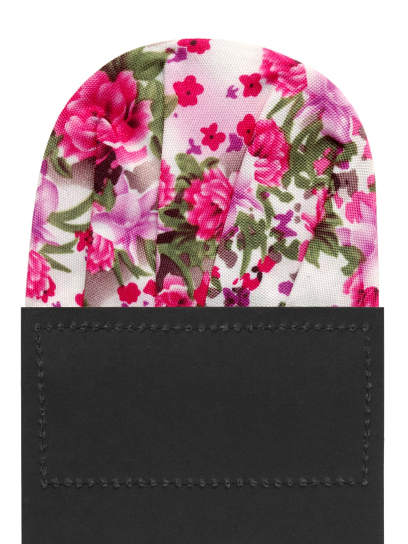 carton pañuelo bolsillo blanco flores