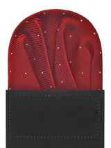 carton pañuelo bolsillo granate topitos plata