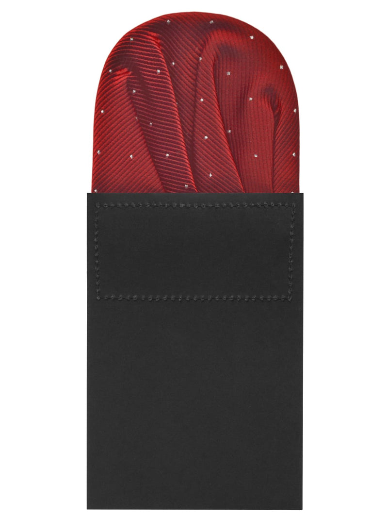 carton pañuelo bolsillo granate topitos plata