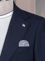 carton pañuelo bolsillo gris perla topitos plata