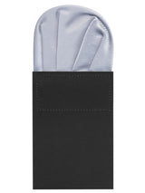 carton pañuelo bolsillo gris perla topitos plata