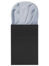 carton pañuelo de bolsillo gris topos blancos