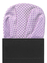 carton pañuelo de bolsillo lila topos