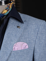 carton pañuelo de bolsillo lila topos