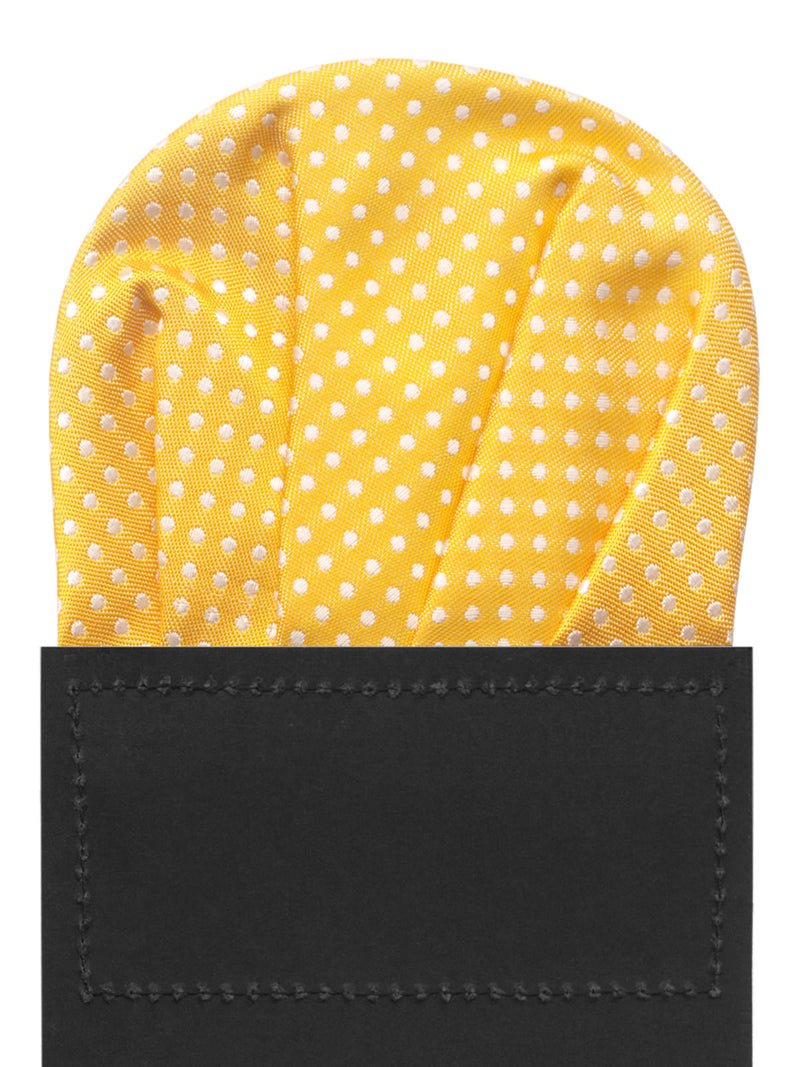 carton pañuelo de bolsillo naranja claro topos  blancos