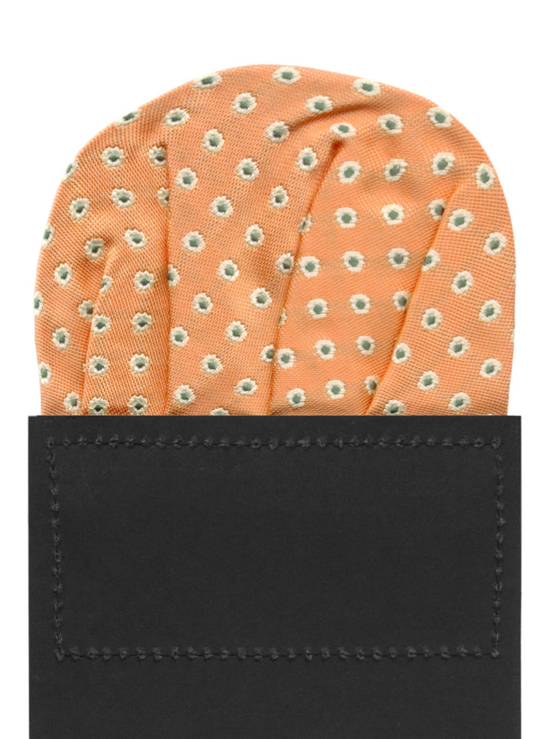 carton pañuelo bolsillo naranja florecillas