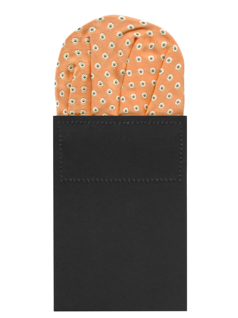 carton pañuelo bolsillo naranja florecillas