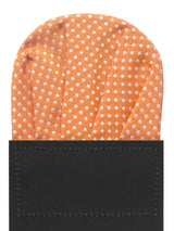 carton pañuelo de bolsillo naranja oscuro topos  blancos