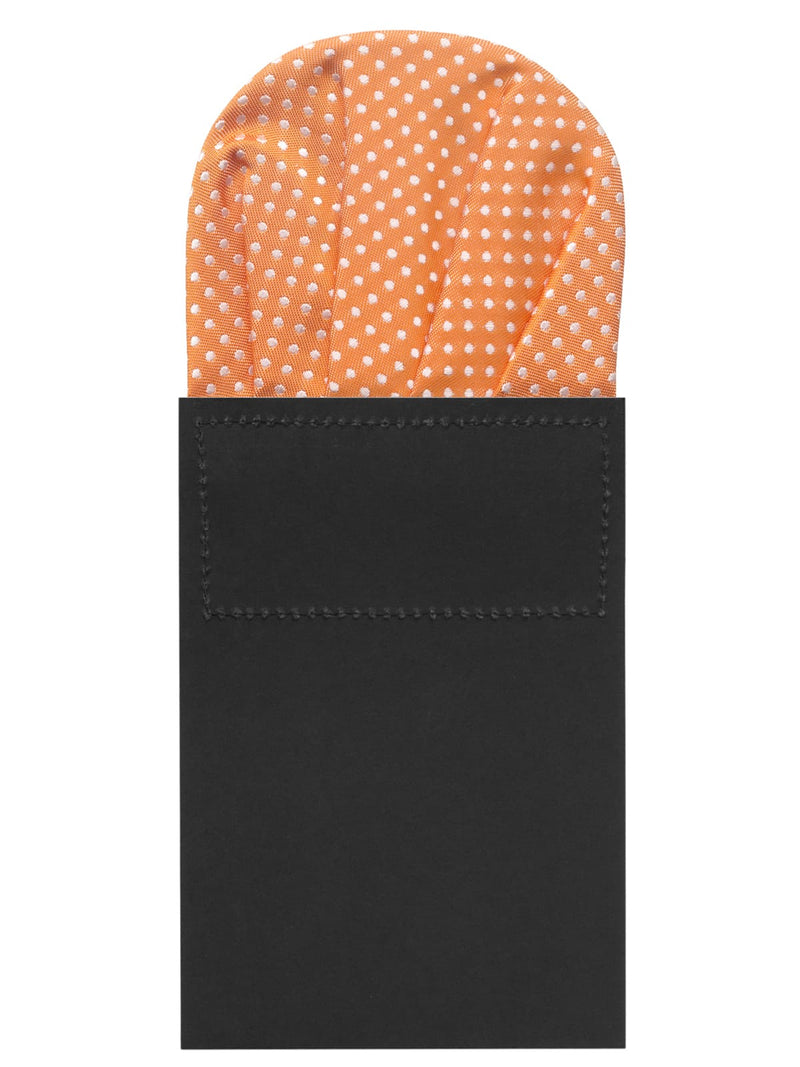 carton pañuelo de bolsillo naranja oscuro topos  blancos