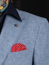 carton pañuelo bolsillo rojo florecillas