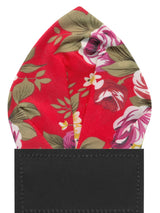 carton pañuelo bolsillo rojo flores