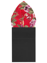 carton pañuelo bolsillo rojo flores