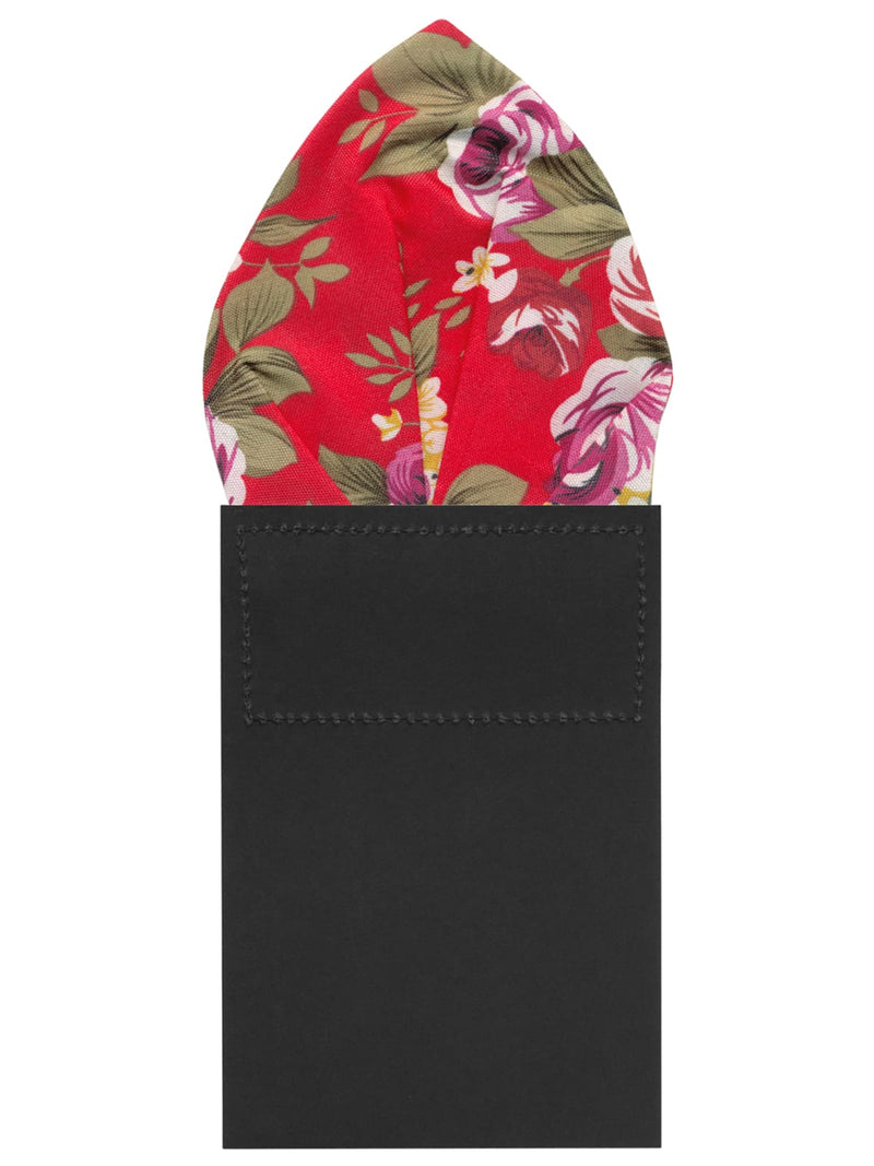 carton pañuelo bolsillo rojo flores