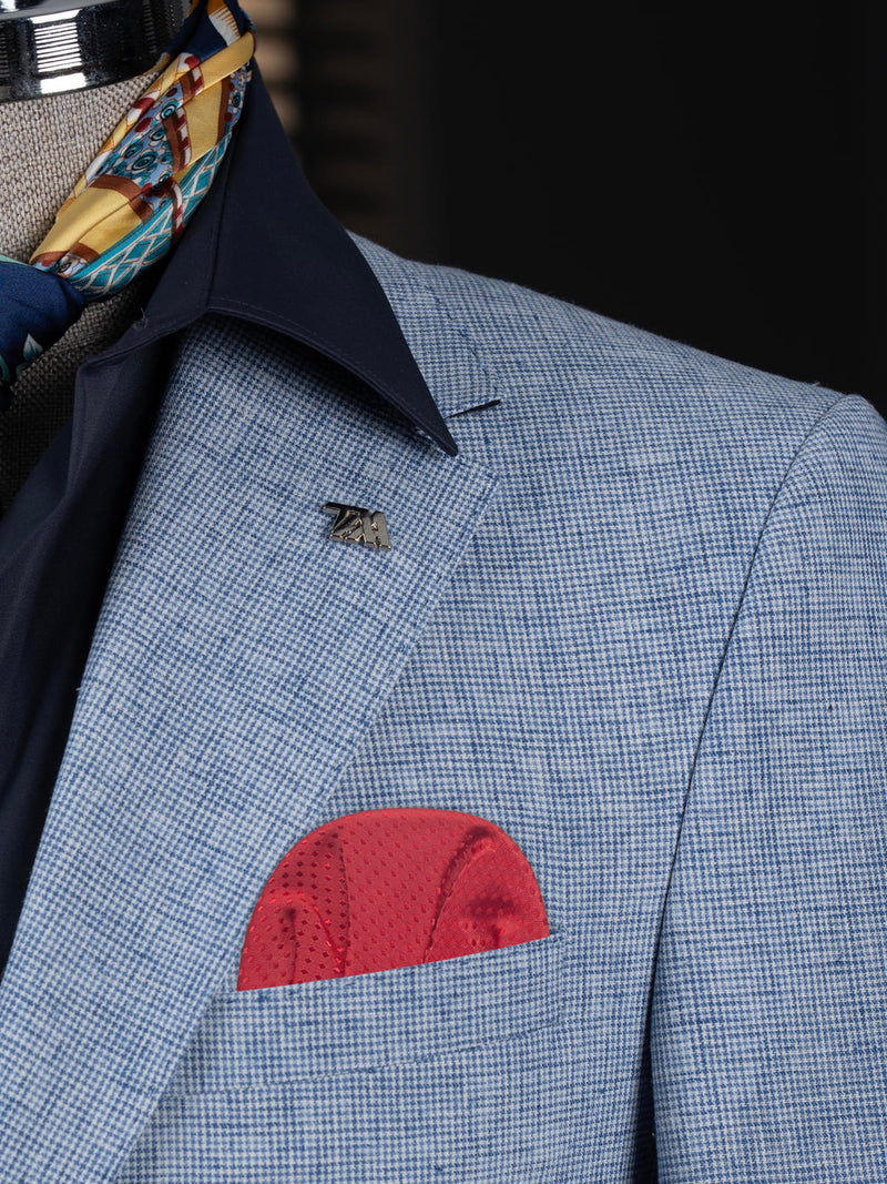 carton pañuelo de bolsillo rojo topos