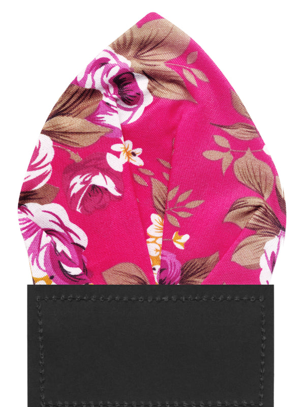 carton pañuelo bolsillo rosa fucsia flores