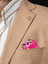 carton pañuelo bolsillo rosa fucsia flores