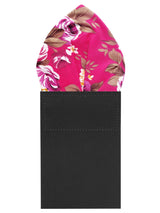 carton pañuelo bolsillo rosa fucsia flores