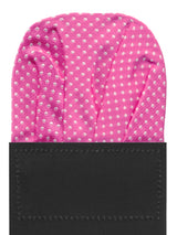 carton pañuelo de bolsillo rosa fucsia topos blancos