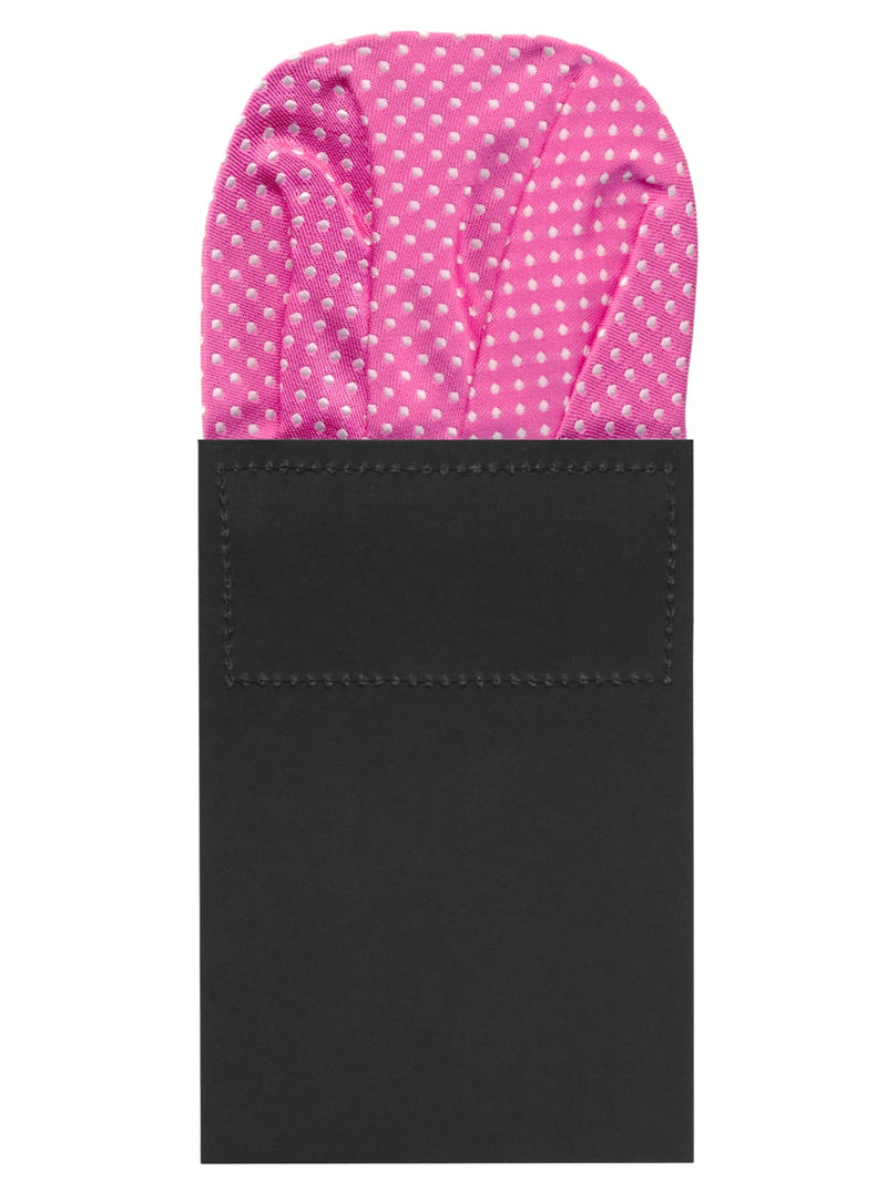 carton pañuelo de bolsillo rosa fucsia topos blancos