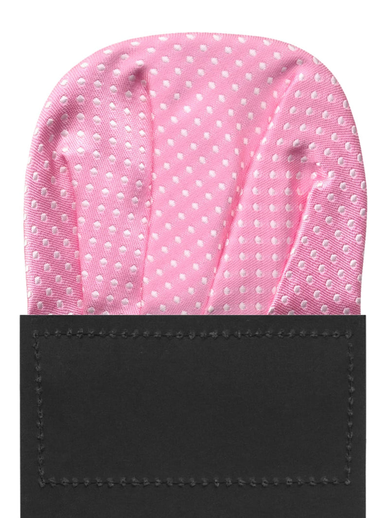 carton pañuelo de bolsillo rosa topos blancos