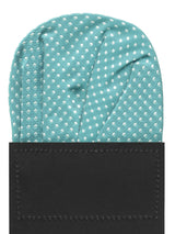 carton pañuelo de bolsillo turquesa topos  blancos