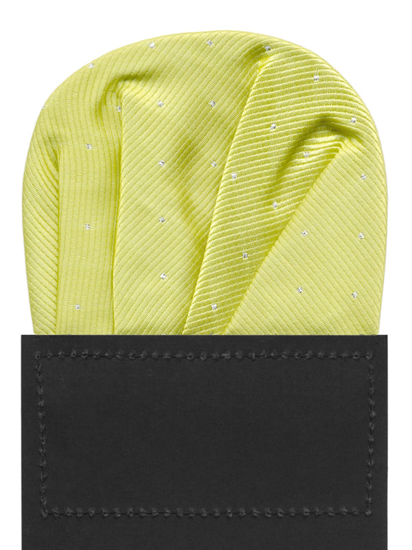 carton pañuelo bolsillo verde pistacho topitos plata