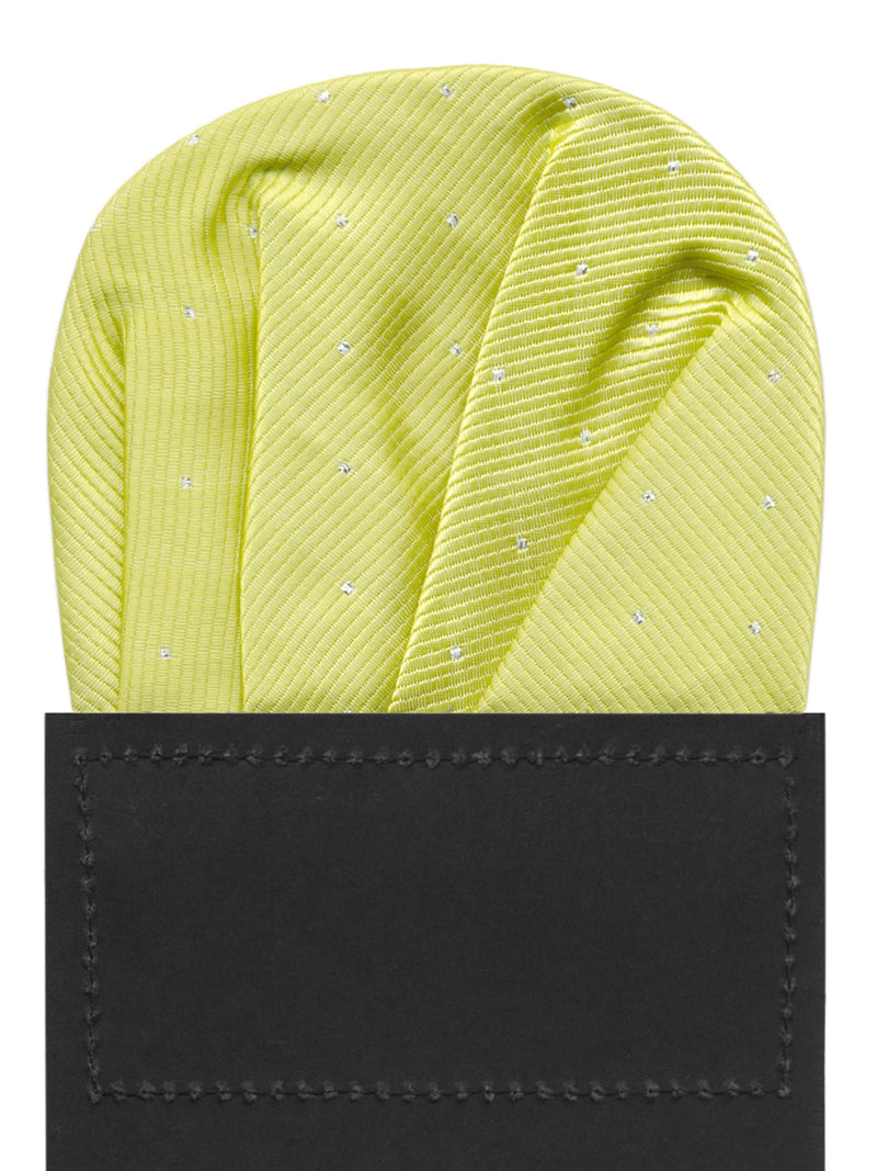 carton pañuelo bolsillo verde pistacho topitos plata