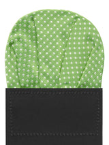 carton pañuelo de bolsillo verde topos blancos