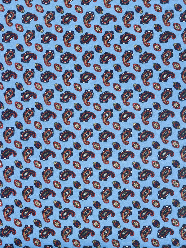 pañuelo cuello hombre azul celeste amebas cachemir