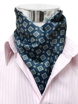 pañuelo cuello hombre azul marino cuadrados fantasia