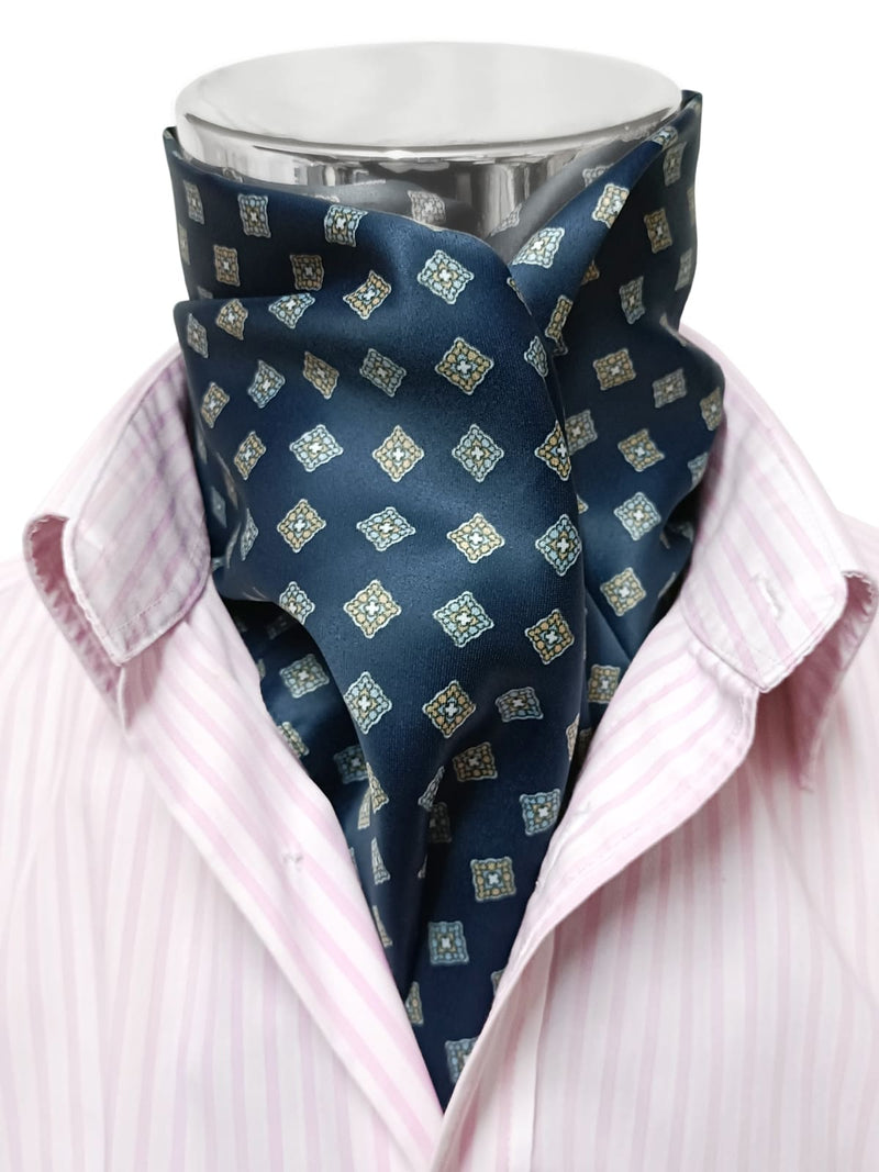 pañuelo cuello hombre azul marino fantasia