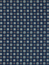 pañuelo cuello hombre azul marino flores