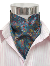 pañuelo cuello azul petroleo amebas cachemir