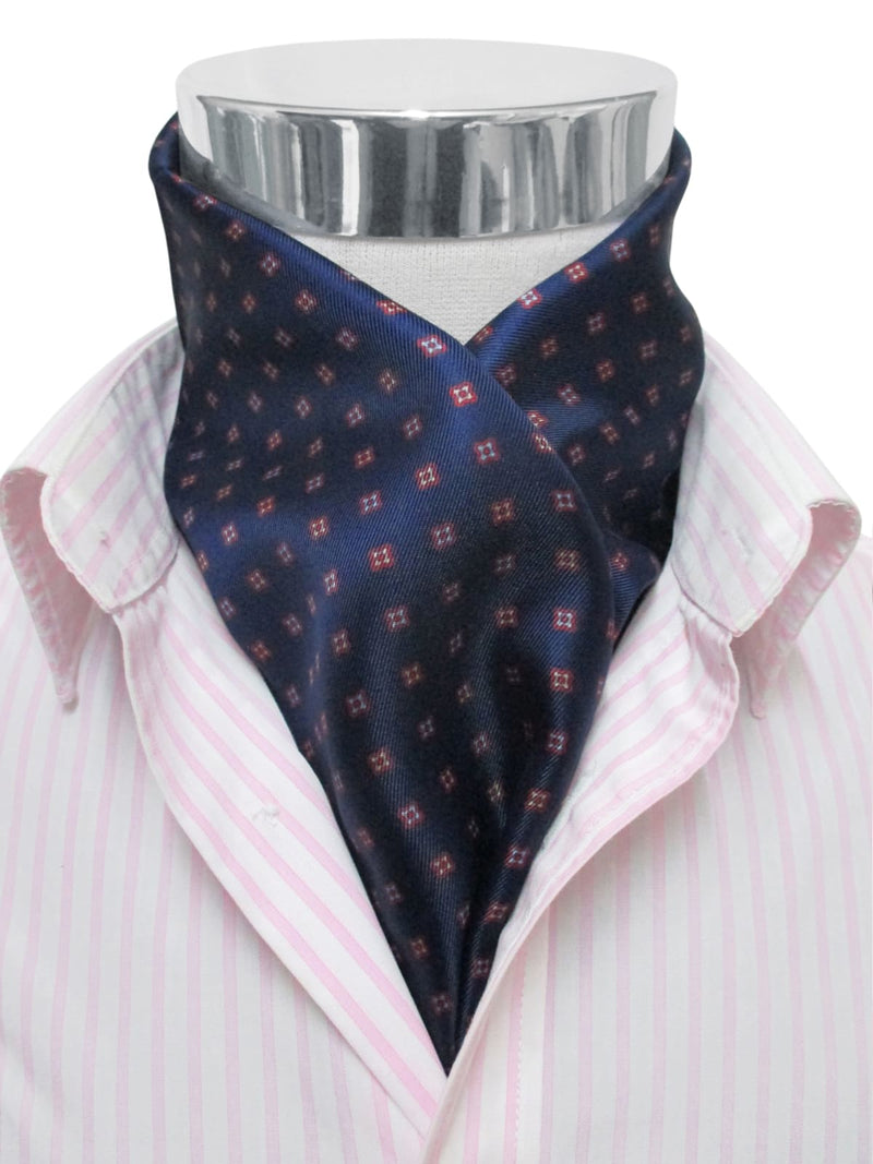 pañuelo cuello hombre azul marino topos 