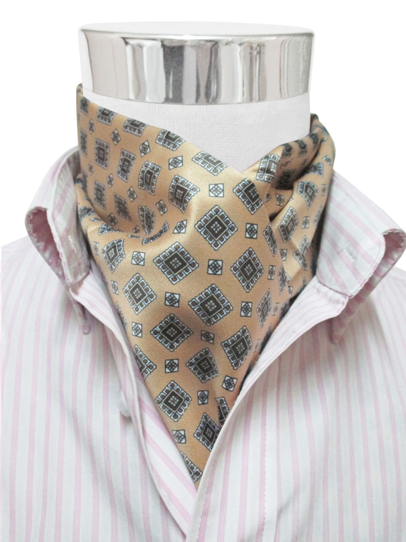 pañuelo cuello hombre beige cuadros fantasia