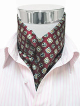 pañuelo cuello hombre granate flores