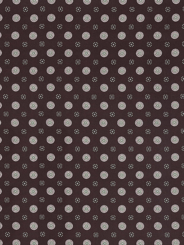pañuelo cuello hombre marron florecillas