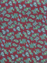 PAÑUELO CUELLO HOMBRE ROJO PEQUEÑAS AMEBAS CACHEMIR