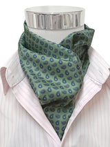 pañuelo cuello hombre verde pequeñas amebas cachemir