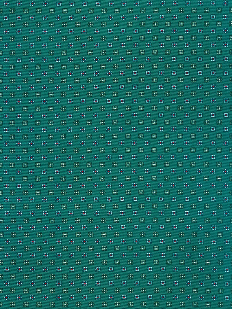 pañuelo cuello hombre verde florecillas