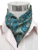 pañuelo cuello hombre verde grandes amebas cachemir