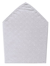 pañuelo bolsillo gris plata microtopos