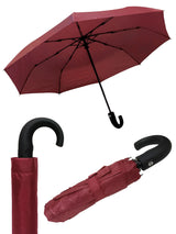 paraguas plegable hombre rojo granate