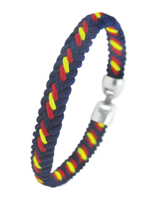 pulsera hilo trenzado azul marino bandera España