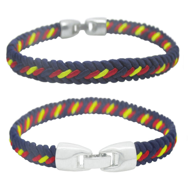 pulsera hilo trenzado azul marino bandera España