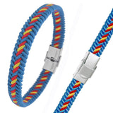 pulsera hilo trenzado azul bandera España