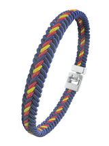 pulsera hilo trenzado bandera de España azul marino