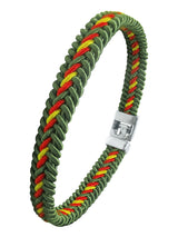 pulsera hilo trenzado bandera de España verde