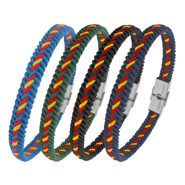 pulsera hilo trenzado bandera España
