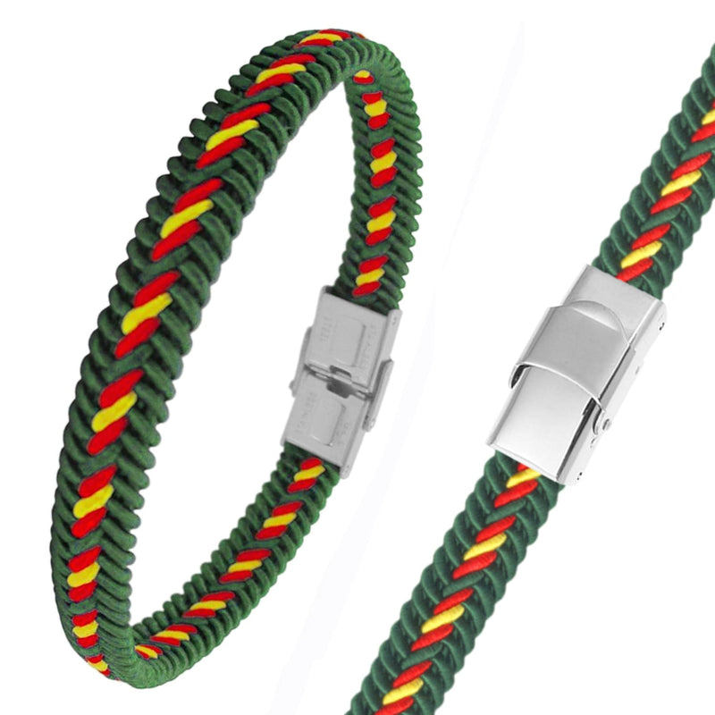 pulsera hilo trenzado verde bandera España